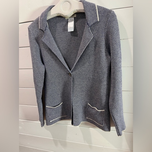 💙 COCOGIO – Knit Blazer Jacket with Silver Thread (L/G - Picture 4 of 8
